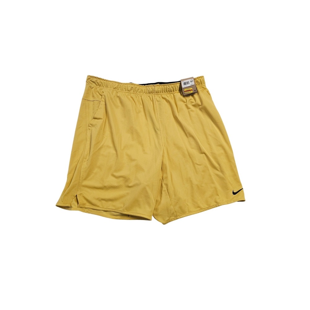 Nike Totality Dri-FIT Training Shorts Mens XXL Yellow Ochre 9 Inch New